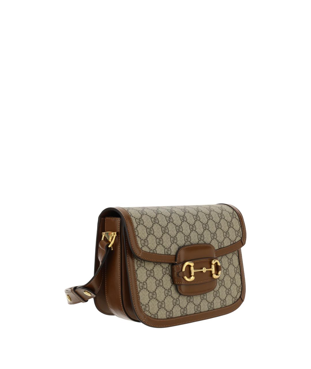 GUCCI Бежевая сумка через плечо из канвы, фото 2