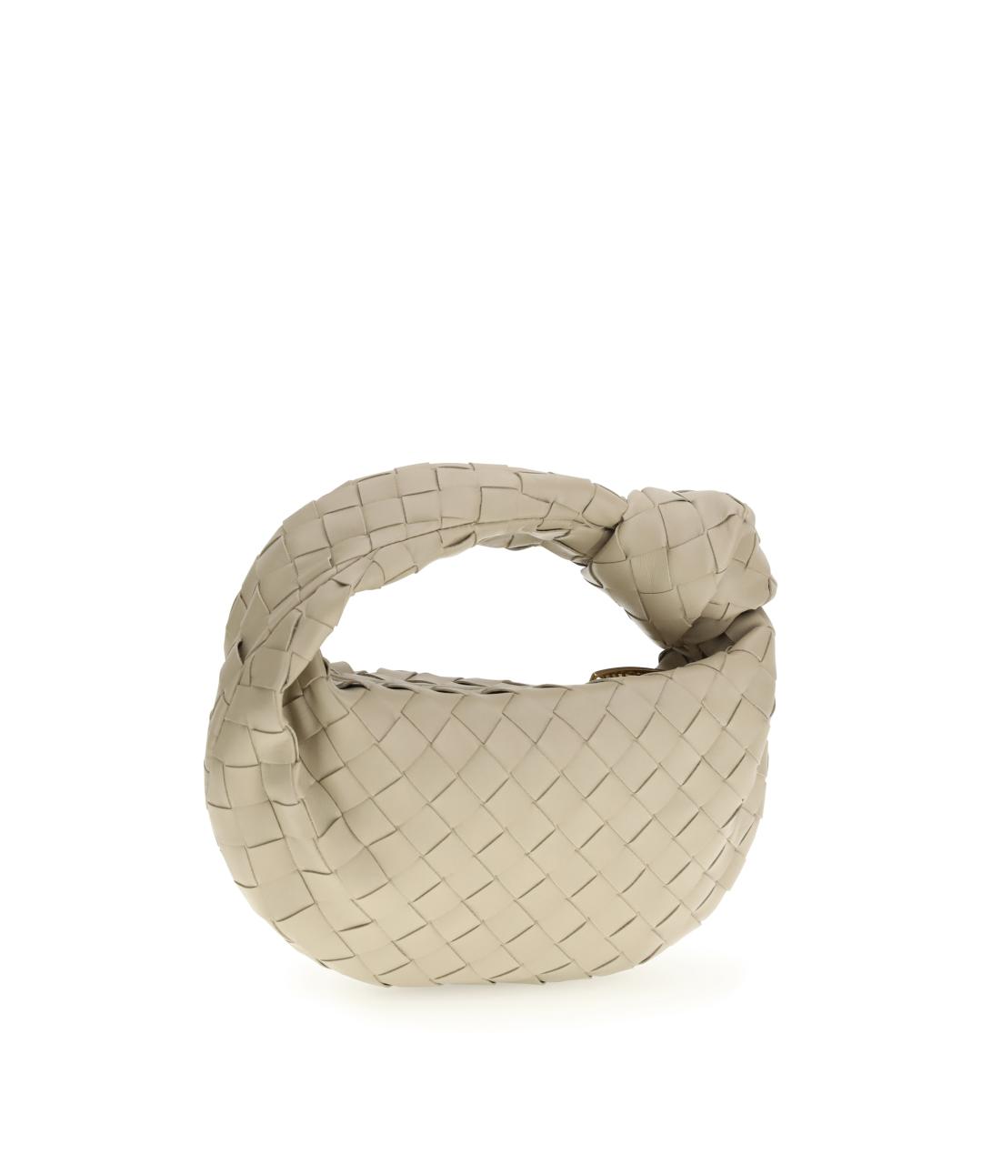 BOTTEGA VENETA Бежевая кожаная сумка с короткими ручками, фото 3
