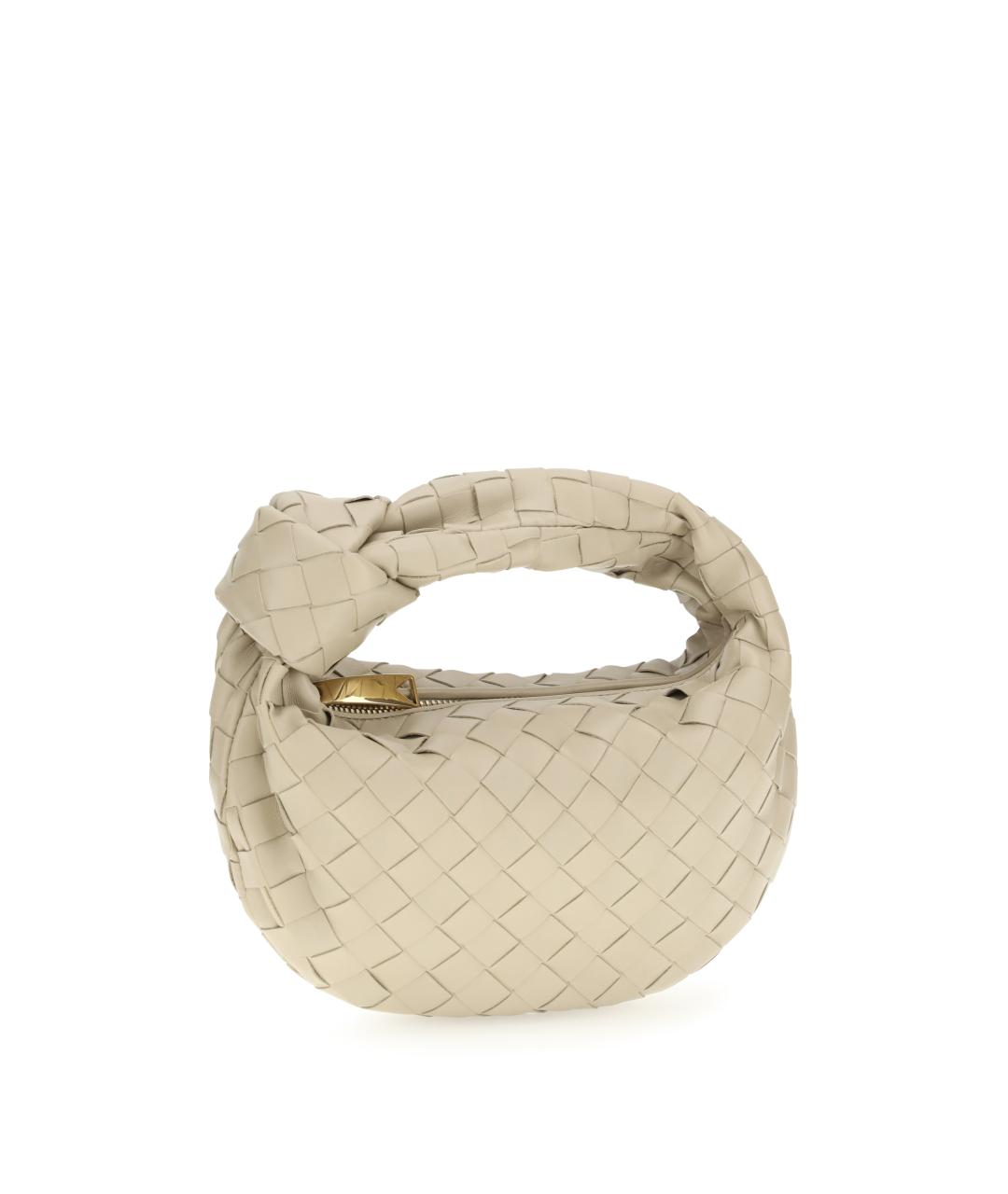 BOTTEGA VENETA Бежевая кожаная сумка с короткими ручками, фото 2