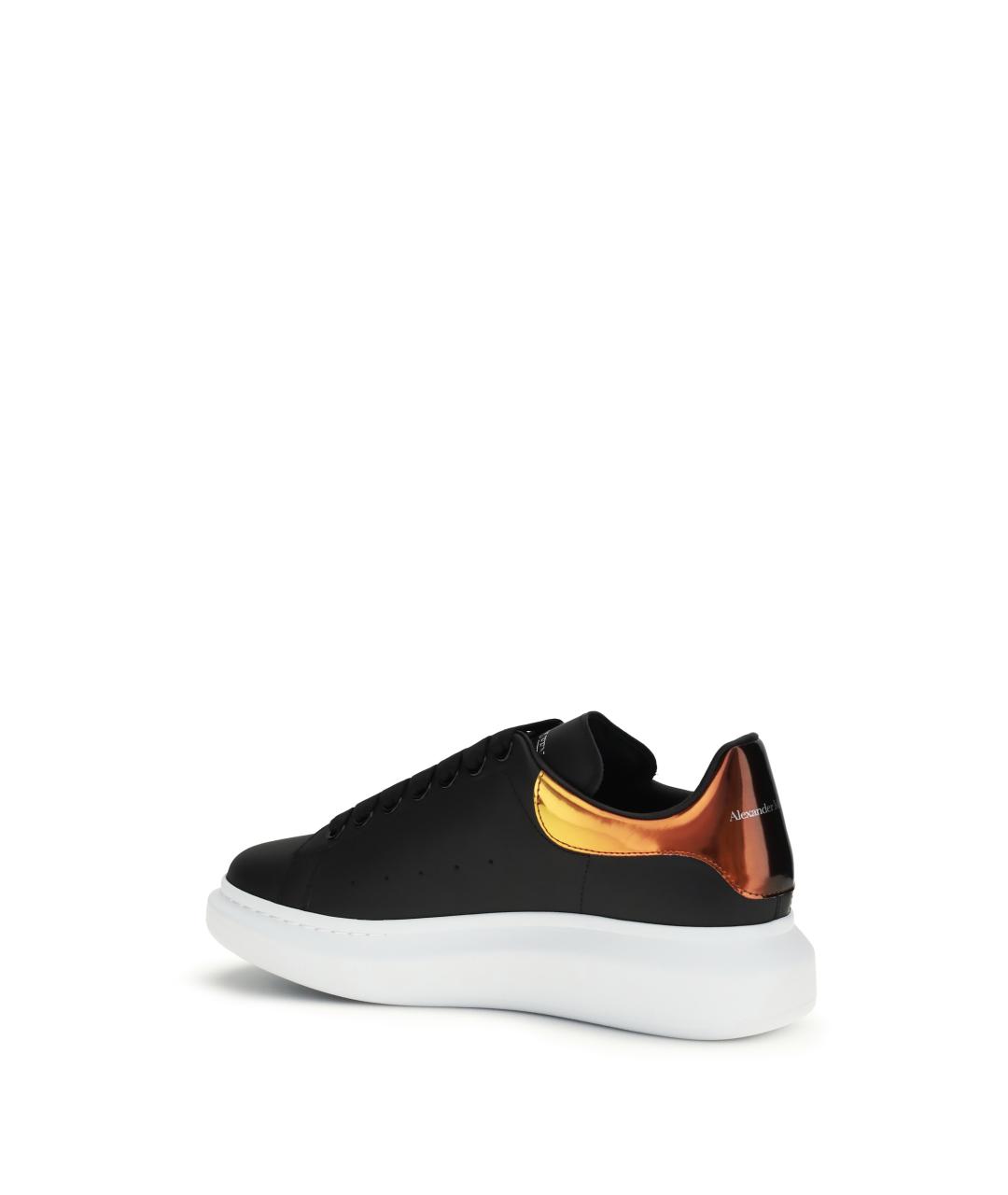 ALEXANDER MCQUEEN Черные кожаные низкие кроссовки / кеды, фото 3