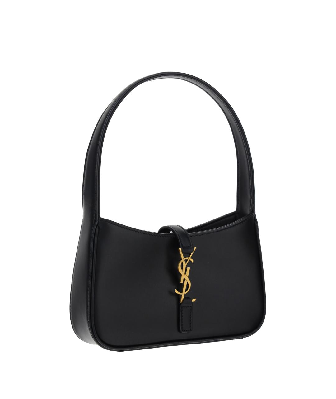 SAINT LAURENT Черная кожаная сумка через плечо, фото 2