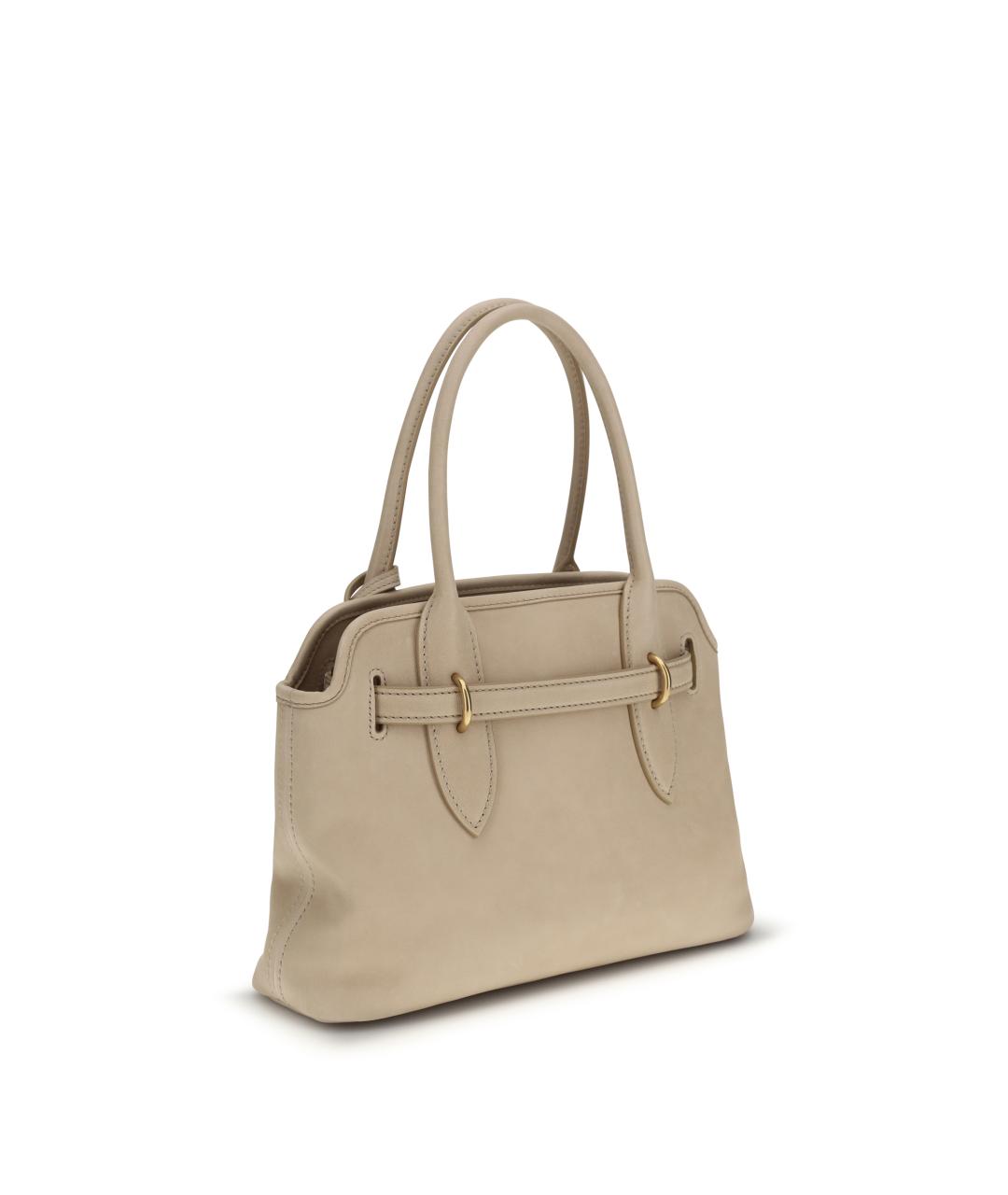 MIU MIU Бежевая кожаная сумка тоут, фото 3