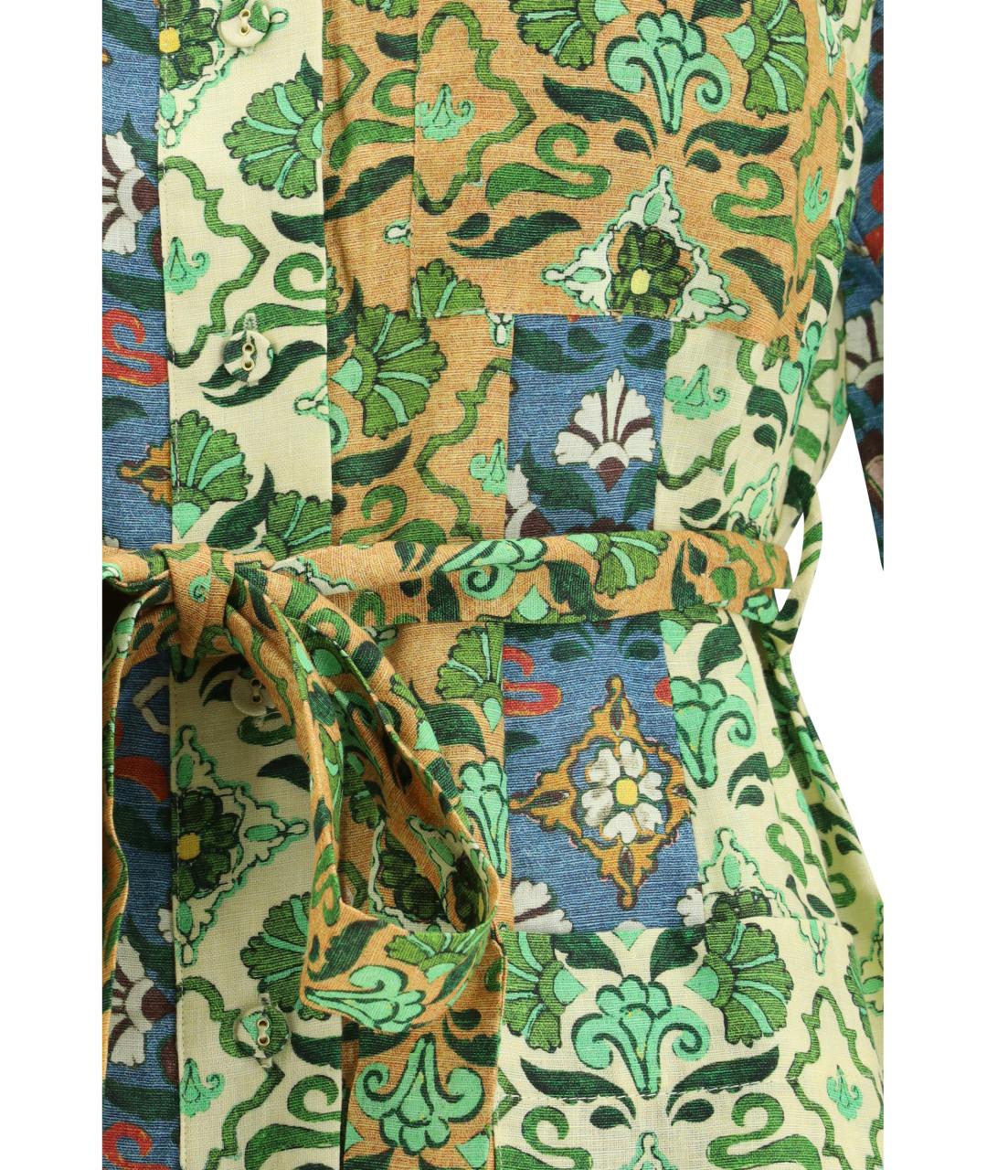 Alemais Мульти льняное повседневное платье, фото 3