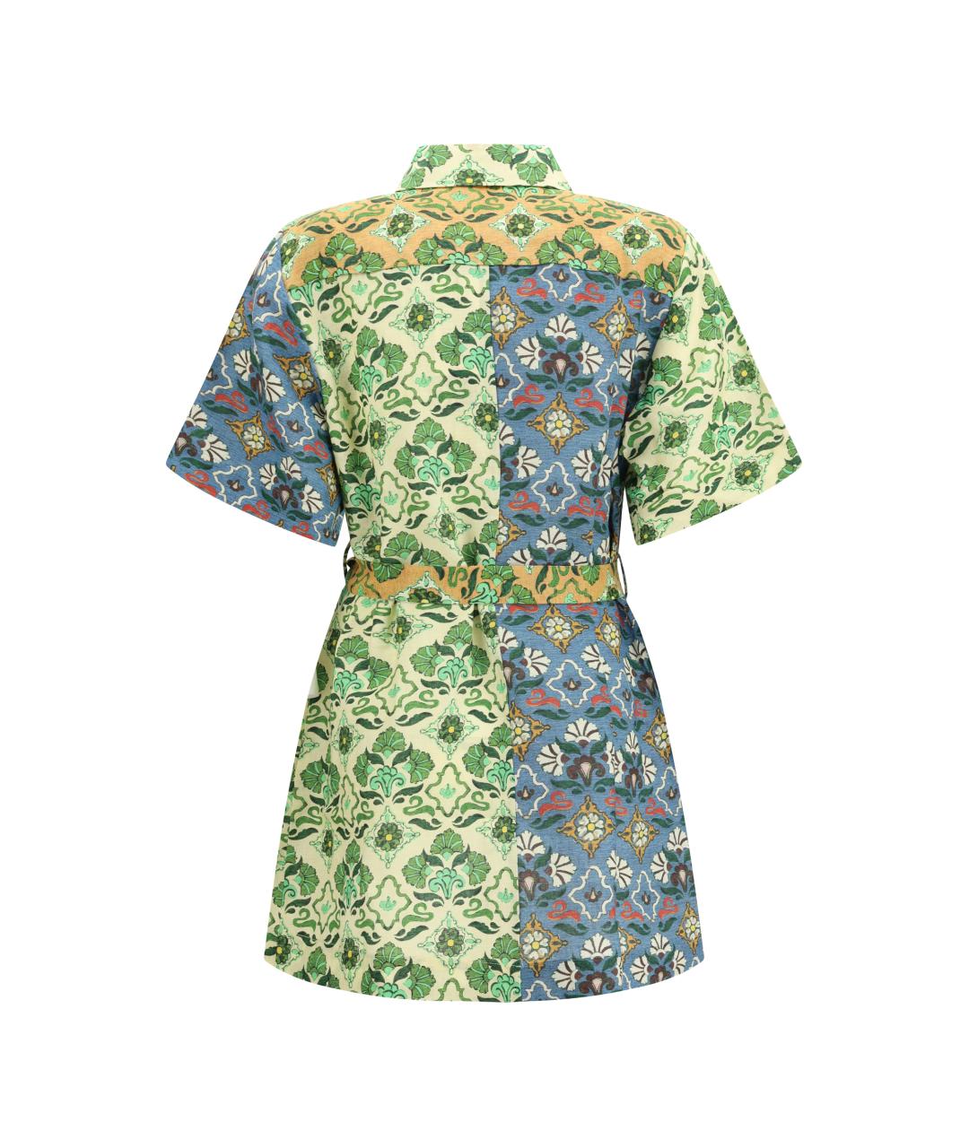 Alemais Мульти льняное повседневное платье, фото 2