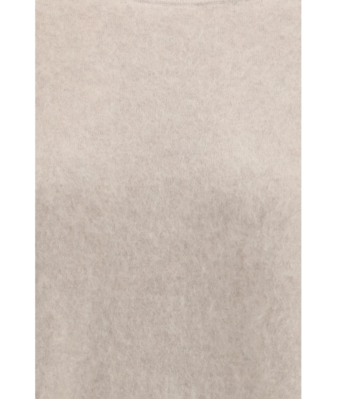 LISA YANG Бежевый кашемировый джемпер / свитер, фото 3