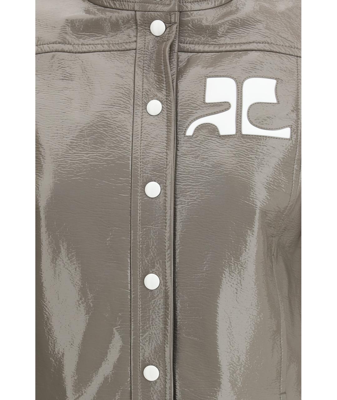 COURREGES Коричневая хлопковая куртка, фото 3