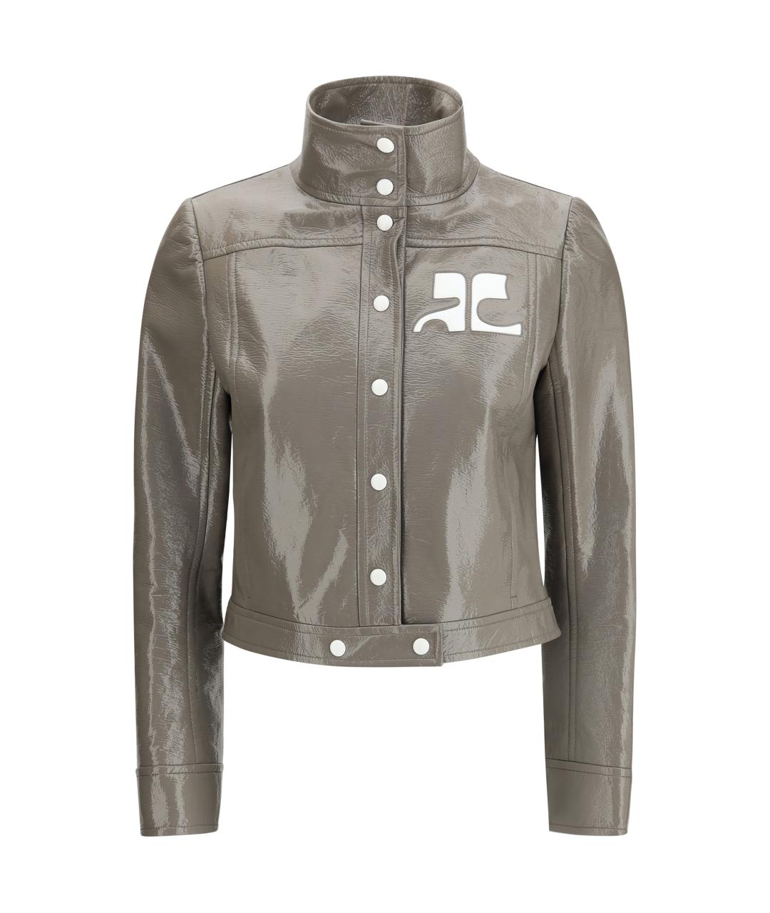 COURREGES Коричневая хлопковая куртка, фото 1