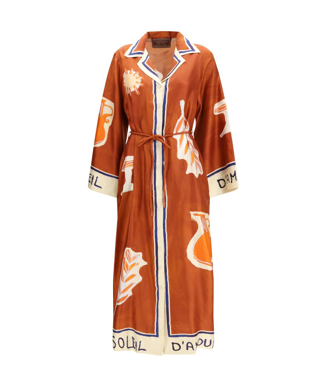 Alemais Мульти шелковое повседневное платье, фото 1