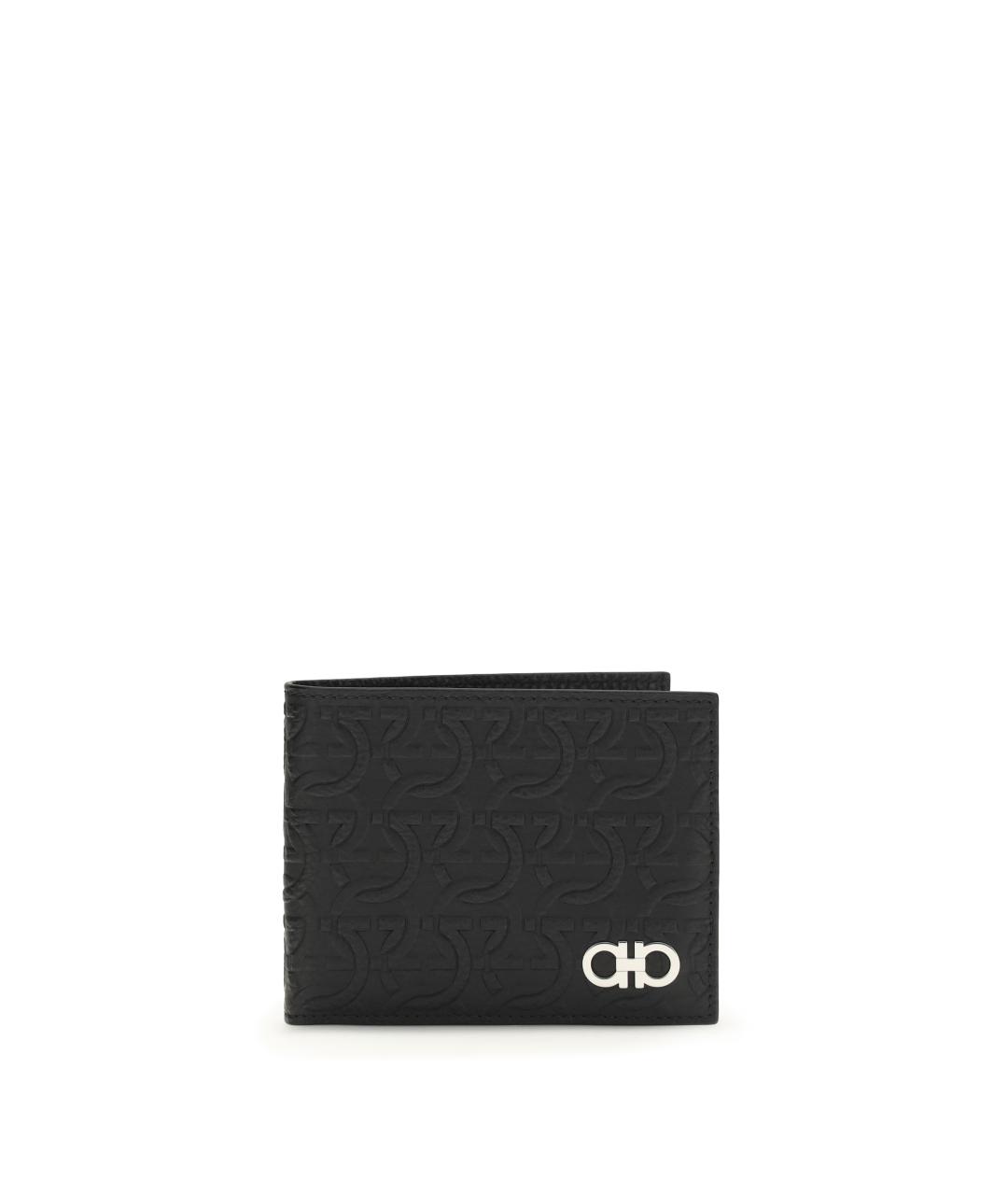 FERRAGAMO Черный кожаный кардхолдер, фото 4