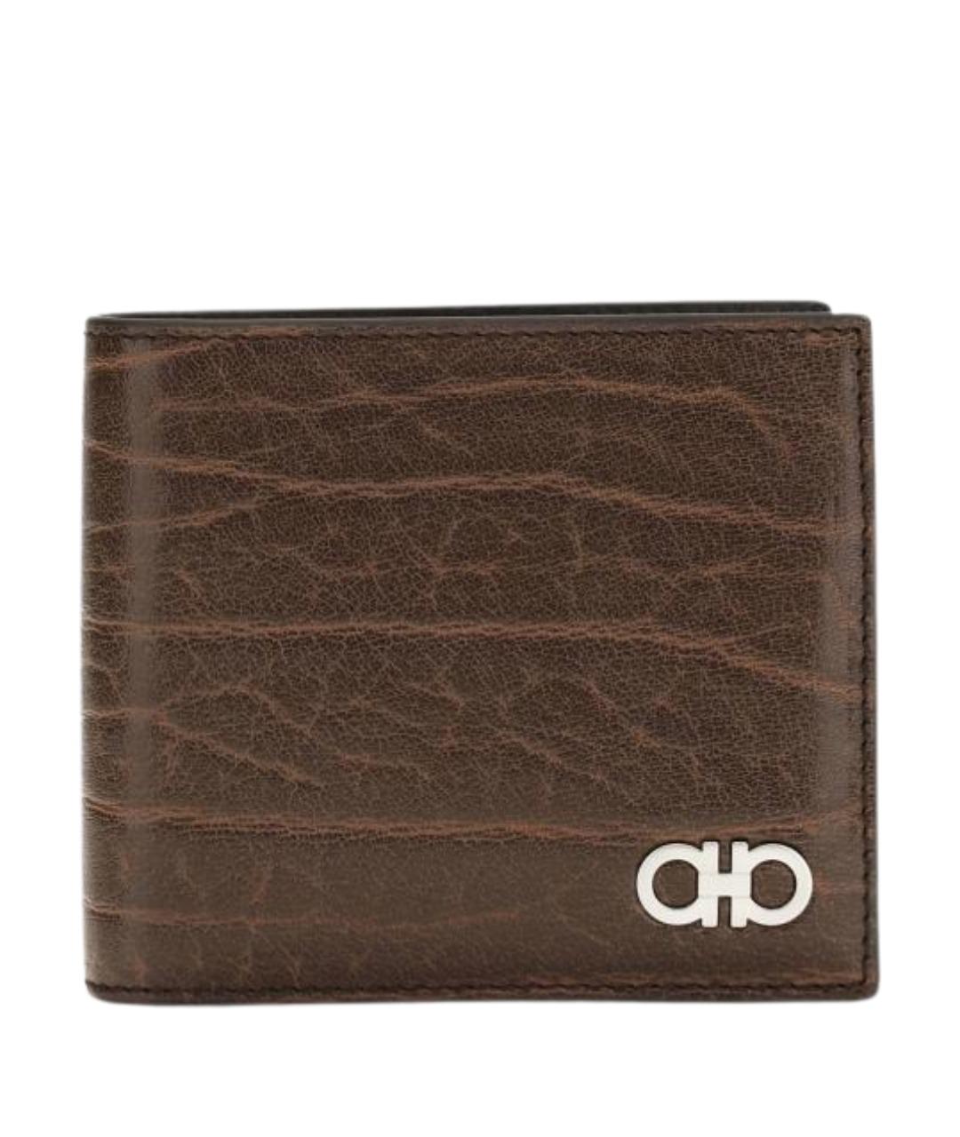 FERRAGAMO Коричневый кожаный кошелек, фото 1