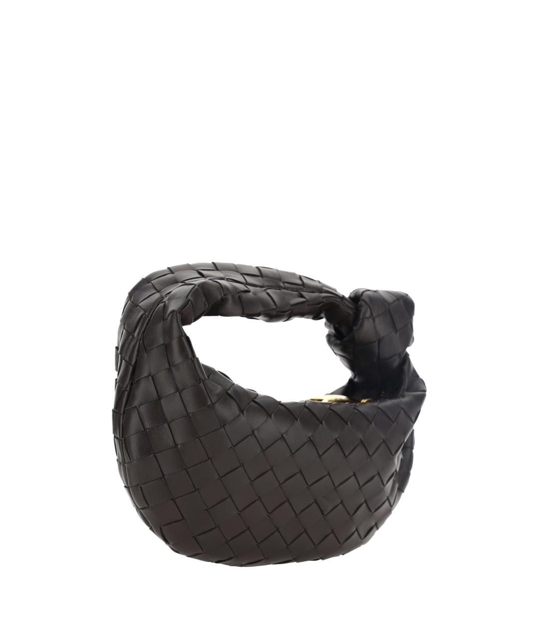 BOTTEGA VENETA Коричневая кожаная сумка с короткими ручками, фото 3