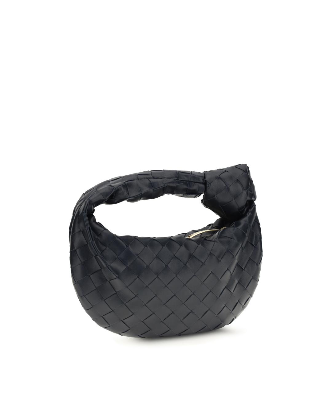 BOTTEGA VENETA Темно-синяя кожаная сумка с короткими ручками, фото 2