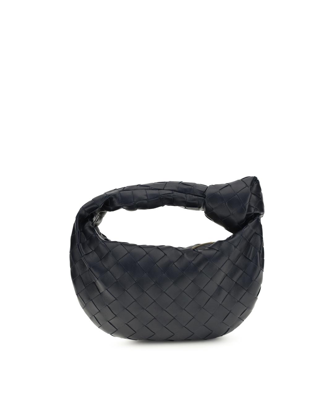 BOTTEGA VENETA Темно-синяя кожаная сумка с короткими ручками, фото 1