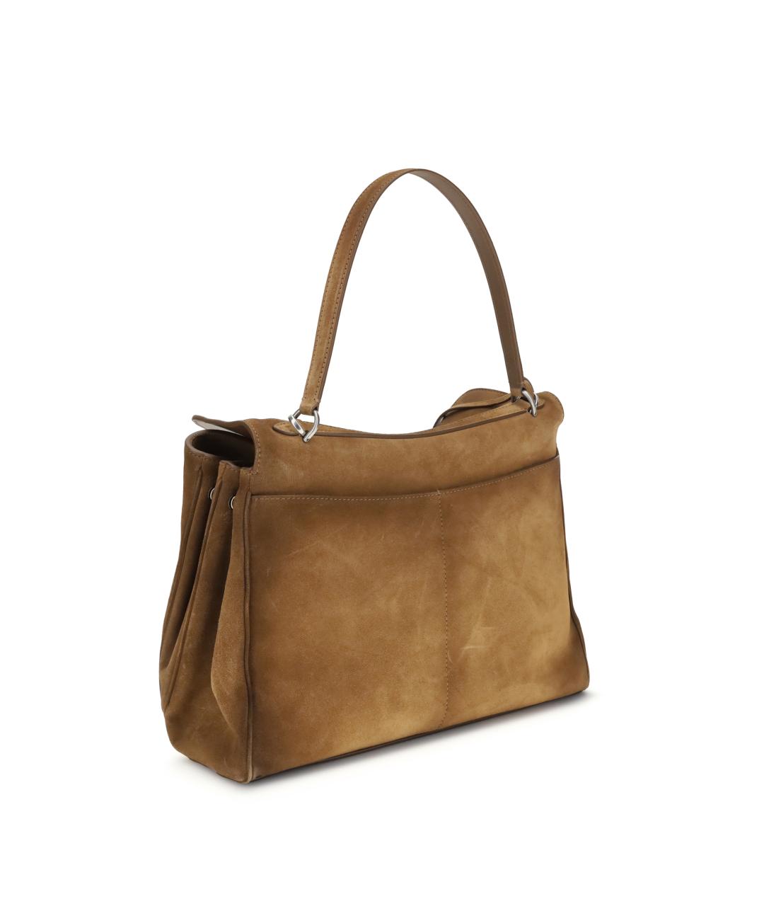 BALENCIAGA Бежевая замшевая сумка тоут, фото 3