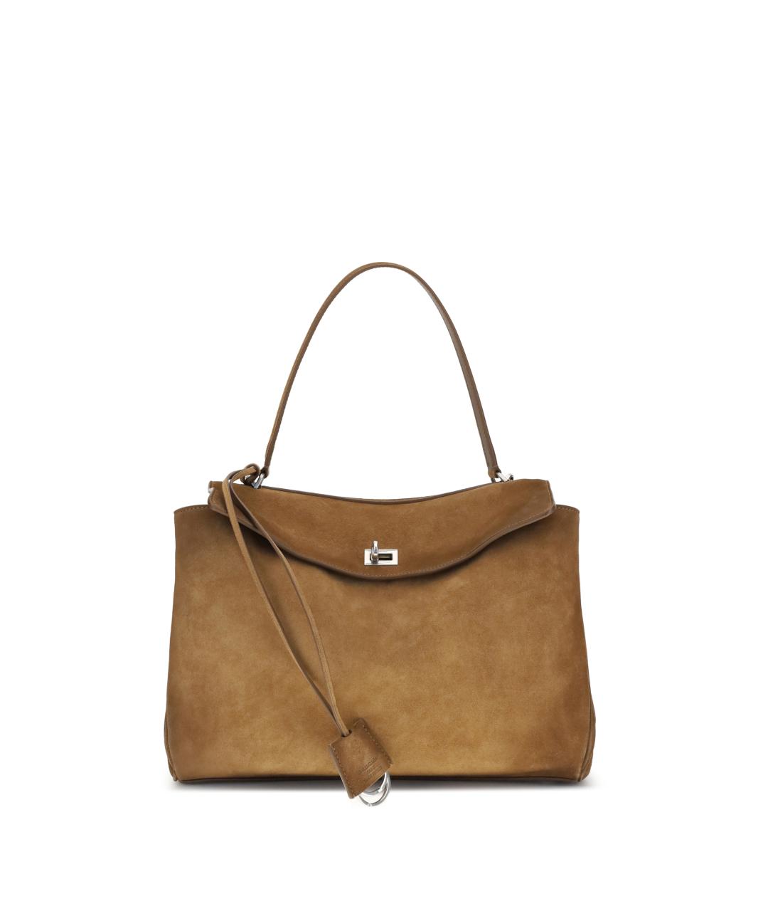 BALENCIAGA Бежевая замшевая сумка тоут, фото 1