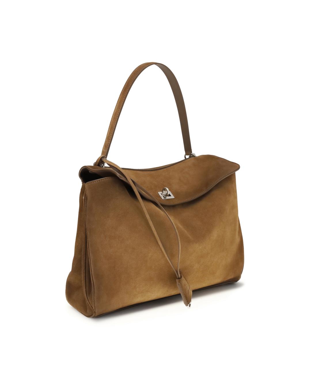 BALENCIAGA Бежевая замшевая сумка тоут, фото 2