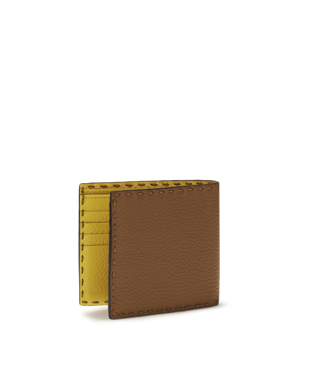 FENDI Коричневый кожаный кошелек, фото 2