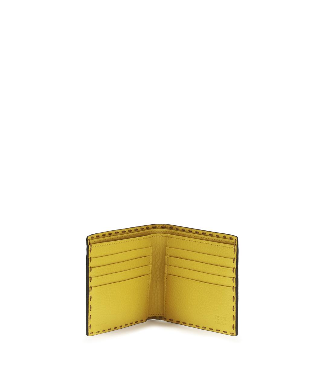 FENDI Коричневый кожаный кошелек, фото 3