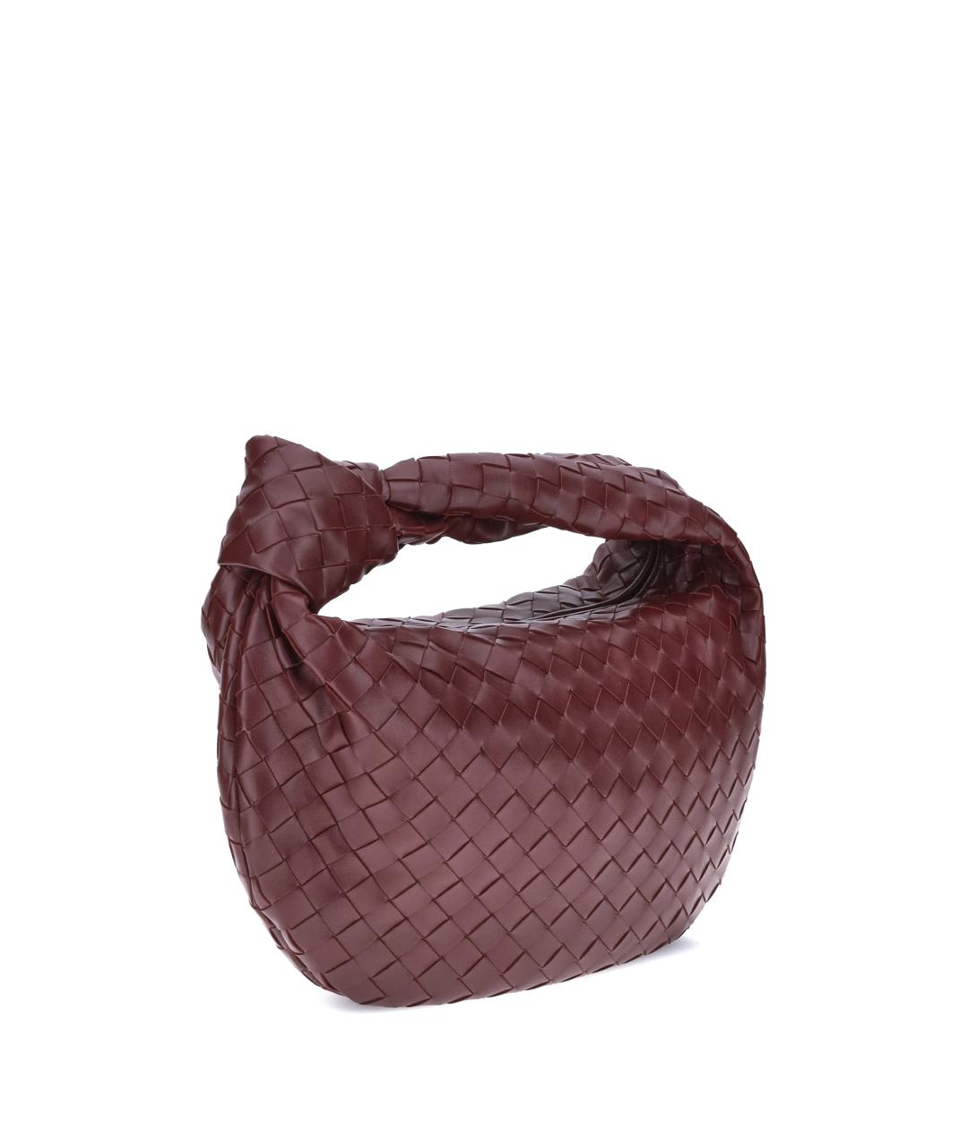BOTTEGA VENETA Бордовая кожаная сумка через плечо, фото 3