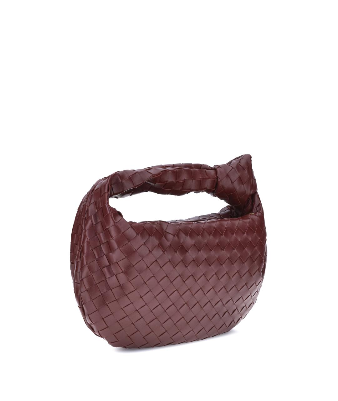 BOTTEGA VENETA Бордовая кожаная сумка через плечо, фото 2