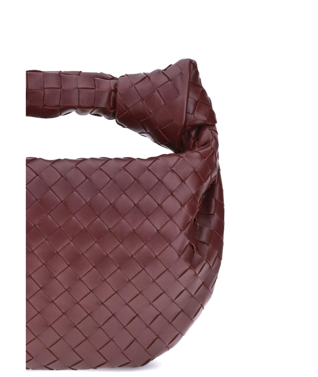 BOTTEGA VENETA Бордовая кожаная сумка через плечо, фото 4
