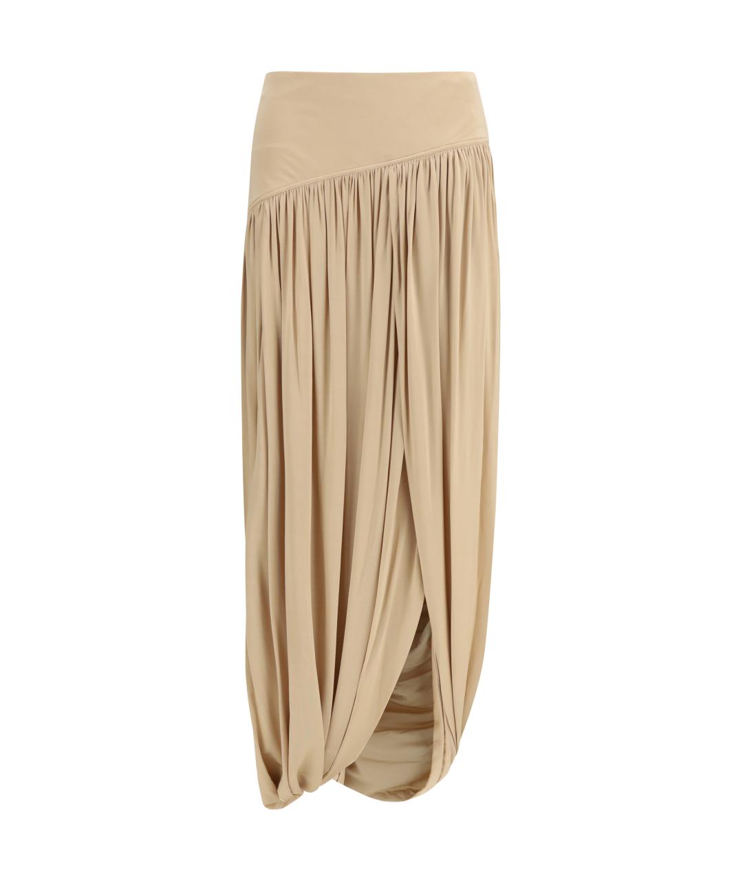 FERRAGAMO Бежевая вискозная юбка миди, фото 1