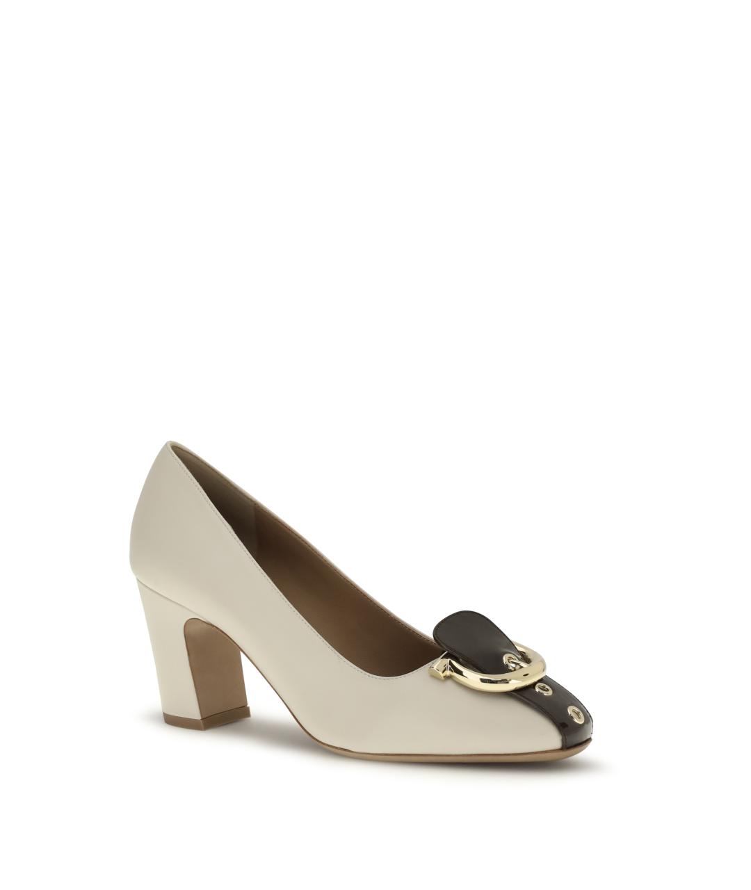 FERRAGAMO Бежевые кожаные туфли, фото 2