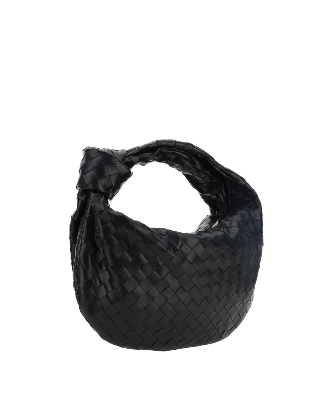 BOTTEGA VENETA Черная кожаная сумка через плечо, фото 2