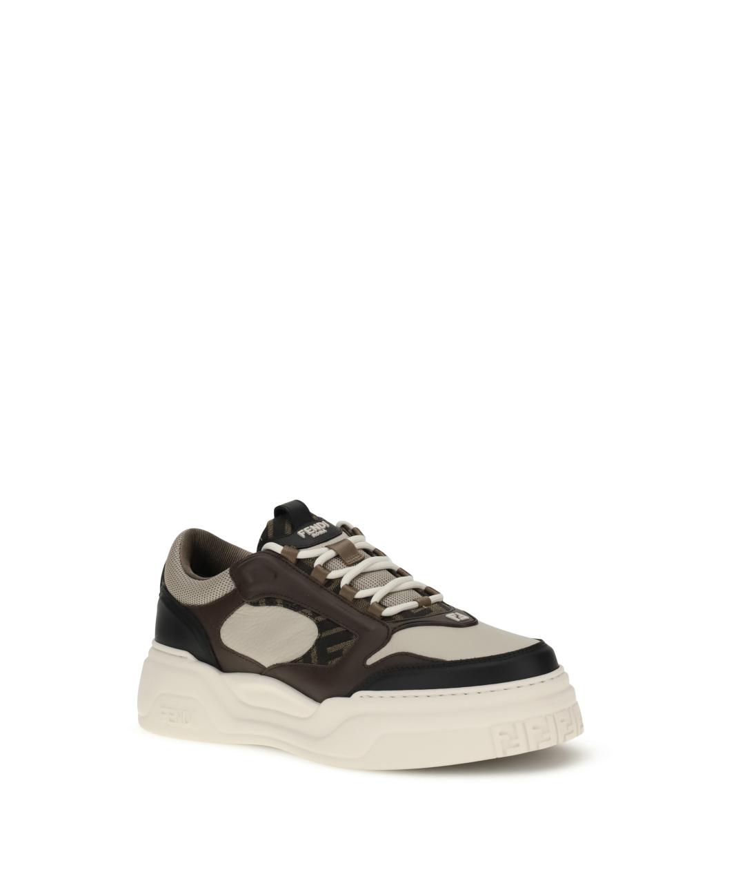 FENDI Мульти замшевые низкие кроссовки / кеды, фото 2