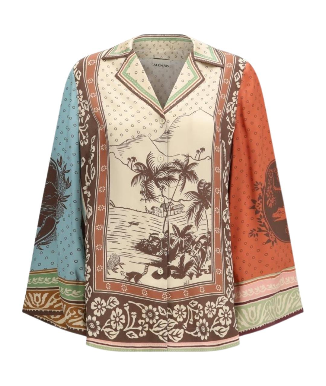 Alemais Мульти шелковая рубашка, фото 1