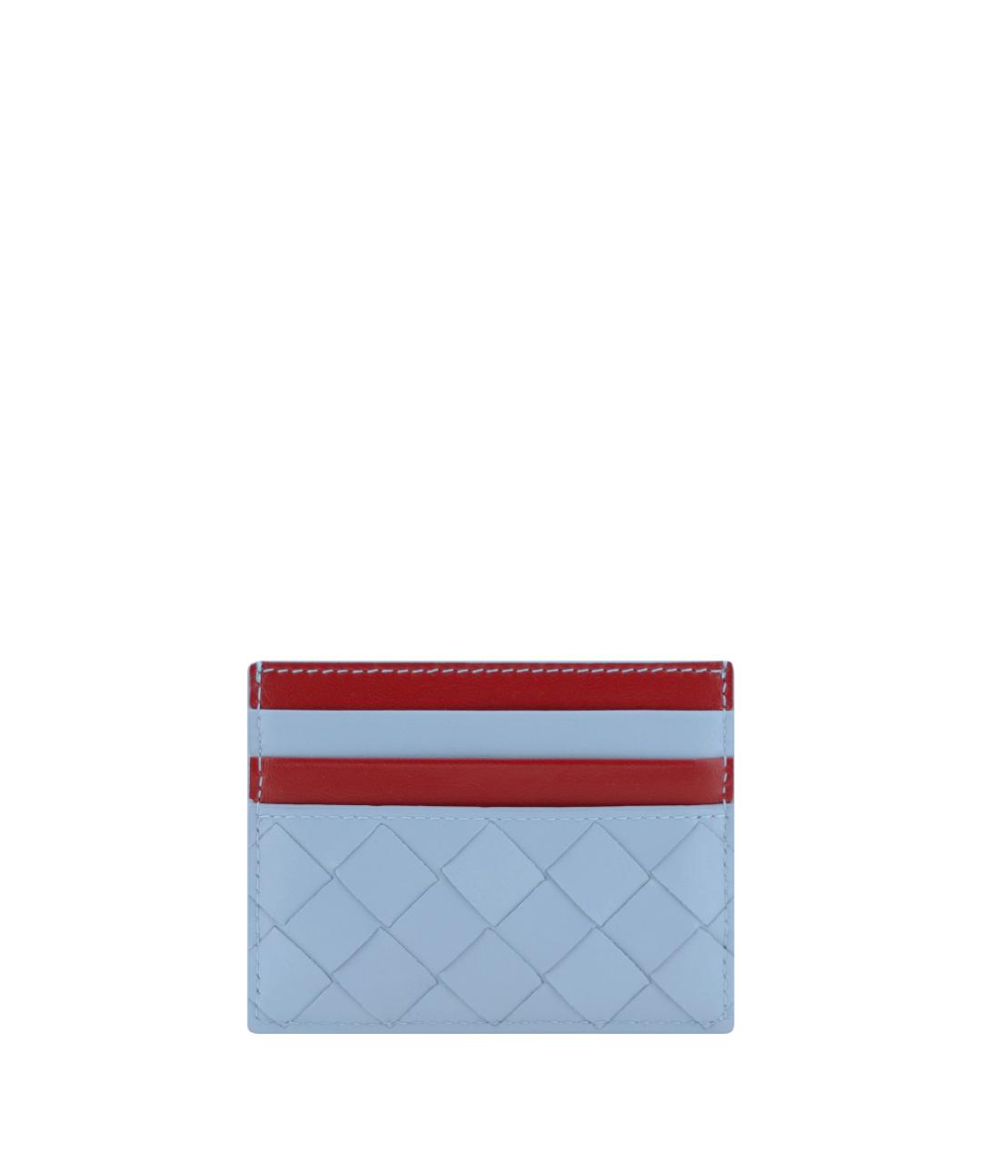 BOTTEGA VENETA Голубой кожаный кардхолдер, фото 1