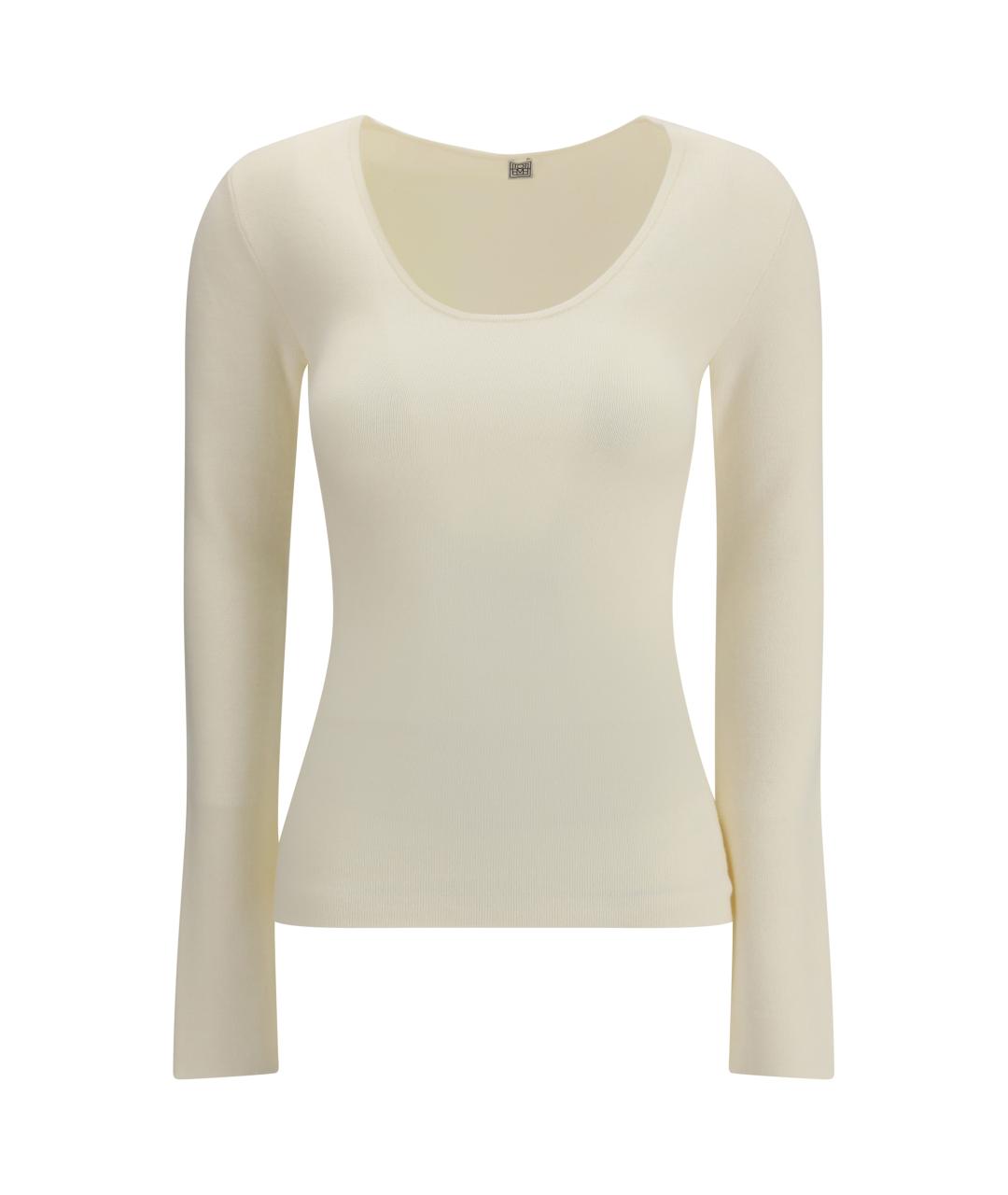 TOTEME Бежевый шерстяной джемпер / свитер, фото 1