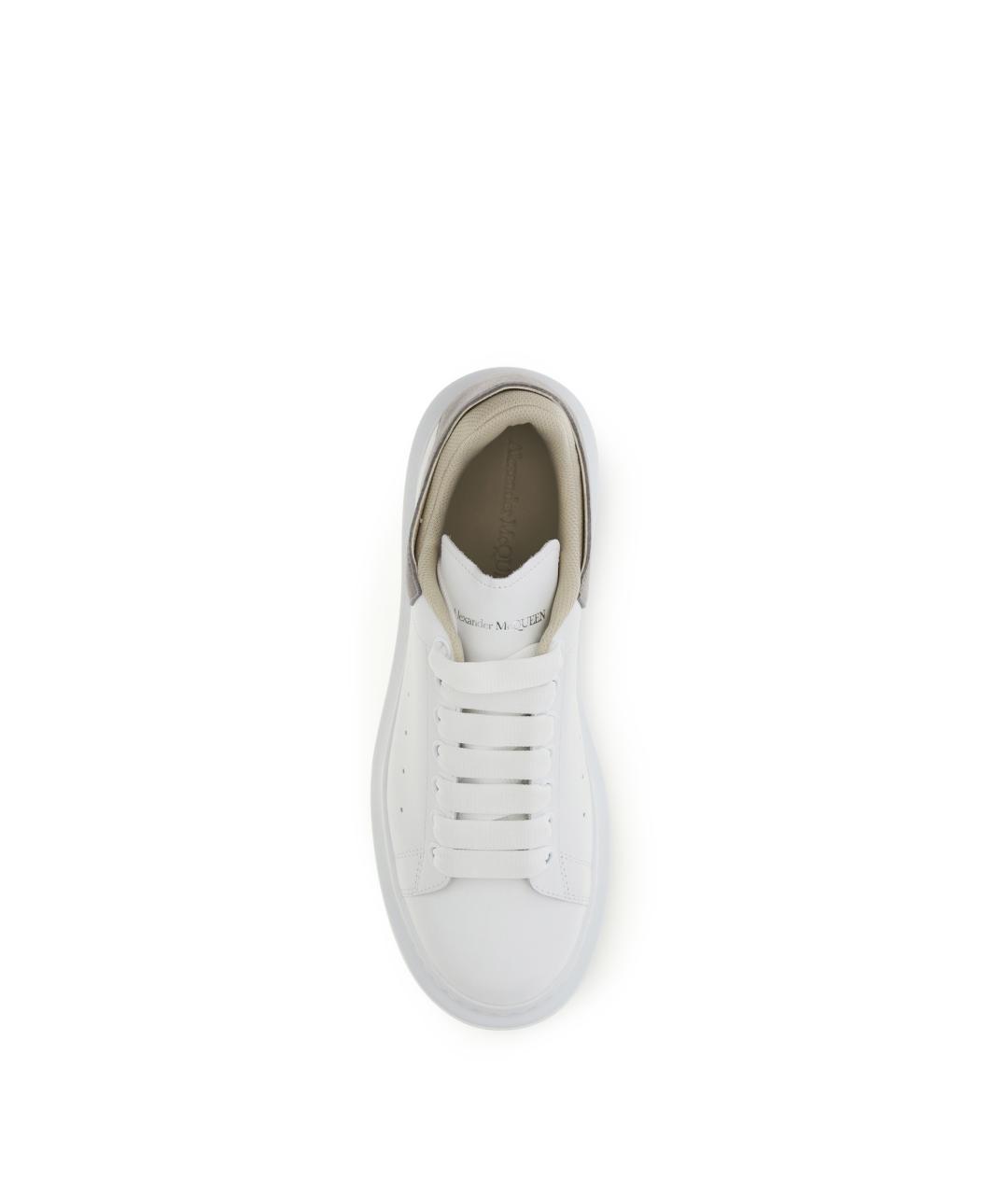 ALEXANDER MCQUEEN Белые кожаные низкие кроссовки / кеды, фото 4