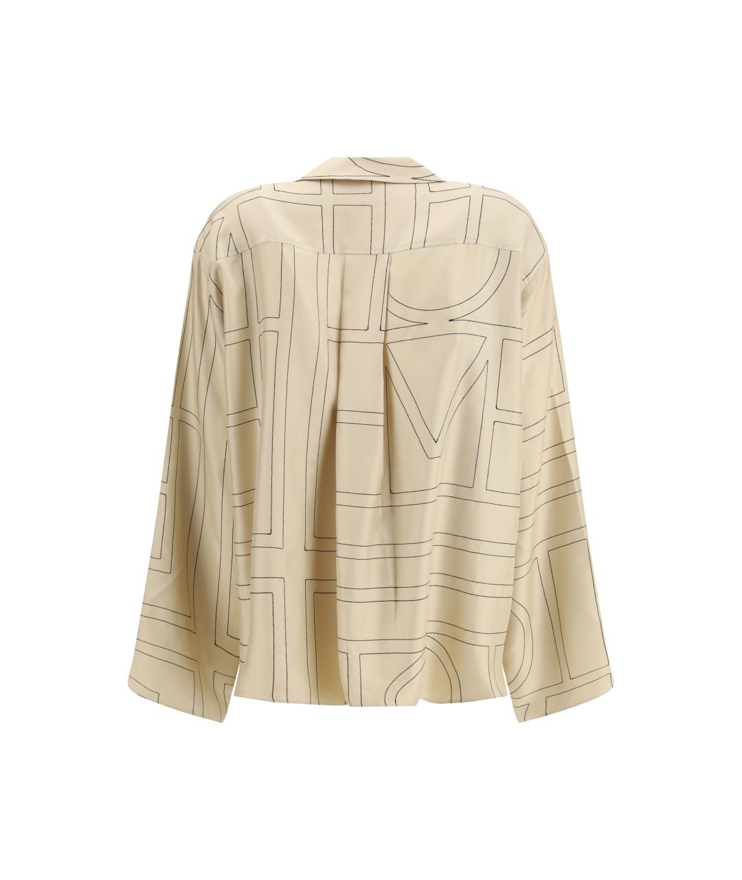 TOTEME Бежевая шелковая рубашка, фото 2