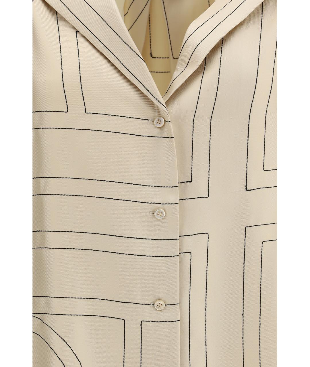 TOTEME Бежевая шелковая рубашка, фото 3