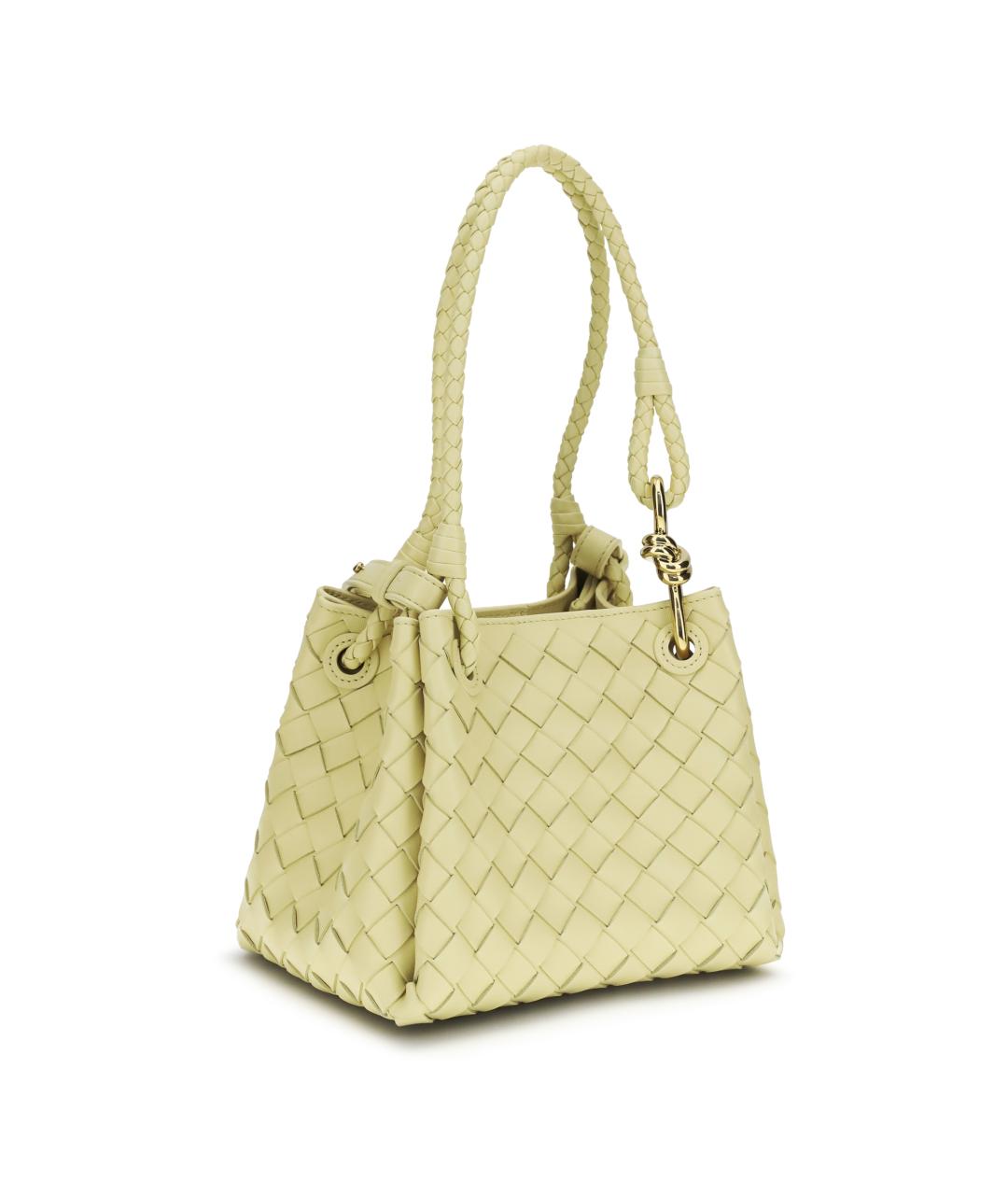 BOTTEGA VENETA Желтая кожаная сумка тоут, фото 2