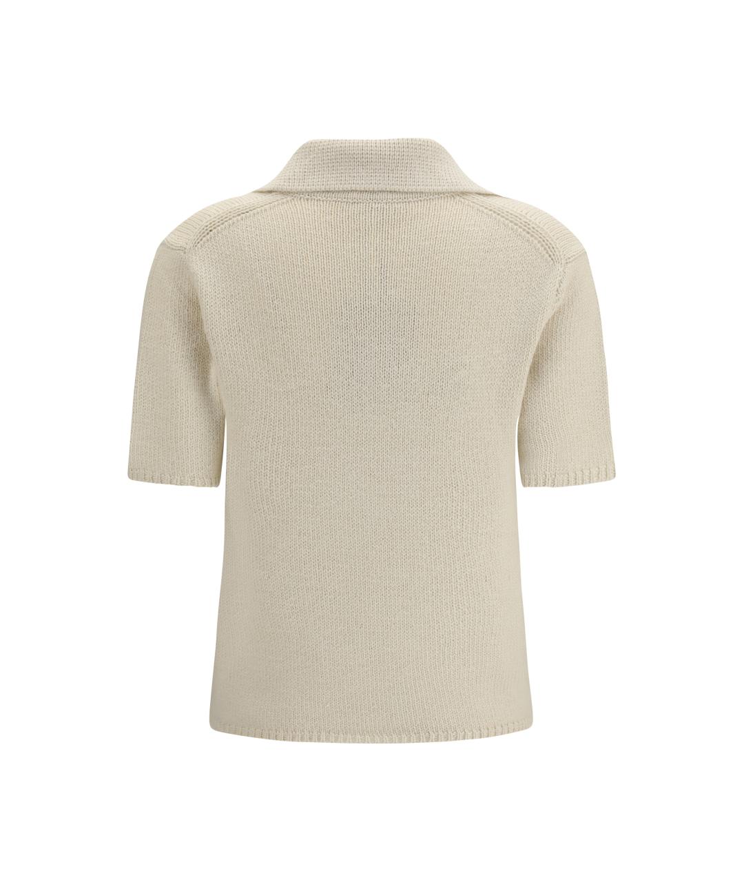 GABRIELA HEARST Белый кашемировый джемпер / свитер, фото 2