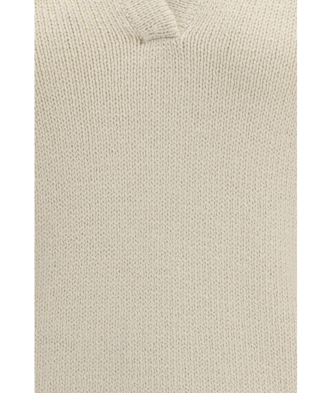 GABRIELA HEARST Белый кашемировый джемпер / свитер, фото 3
