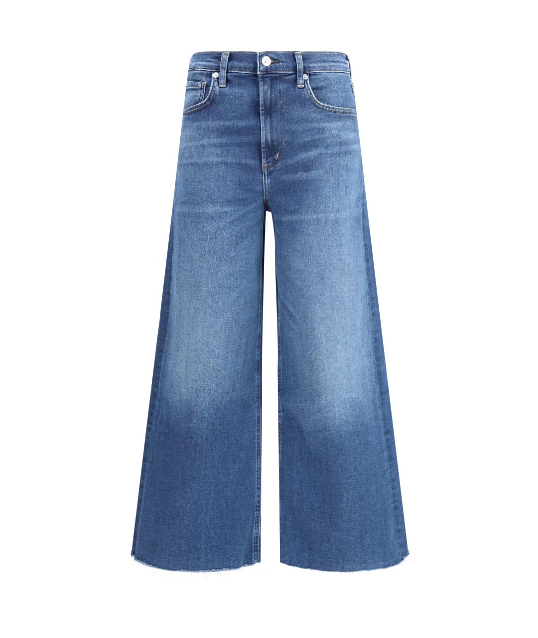 Citizien Of Humanity Синие хлопко-эластановые джинсы клеш, фото 1