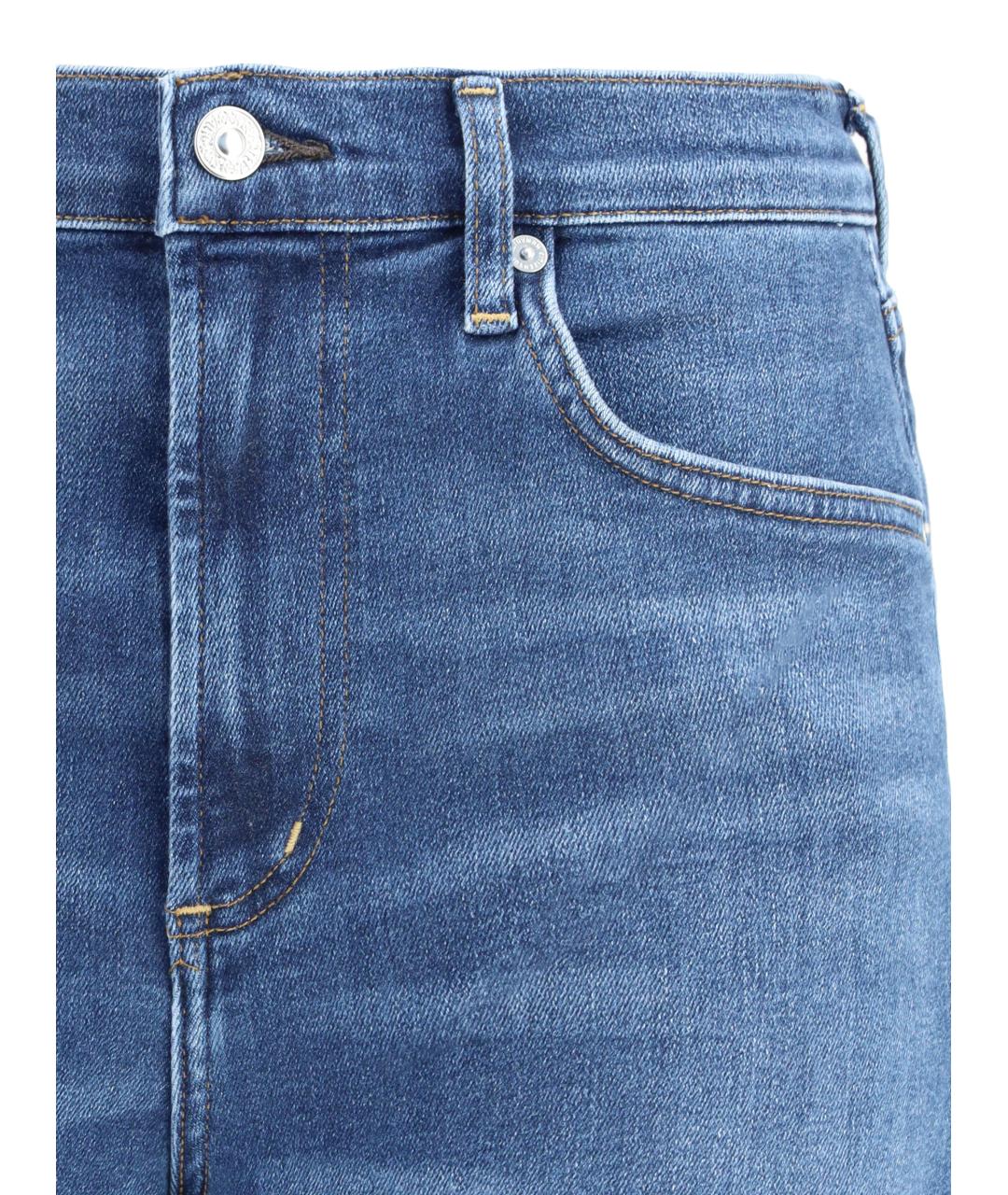 Citizien Of Humanity Синие хлопко-эластановые джинсы клеш, фото 3