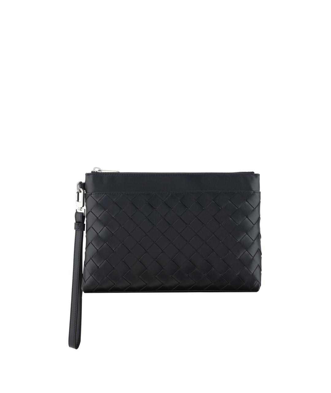 BOTTEGA VENETA Черная кожаная папка для документов, фото 1