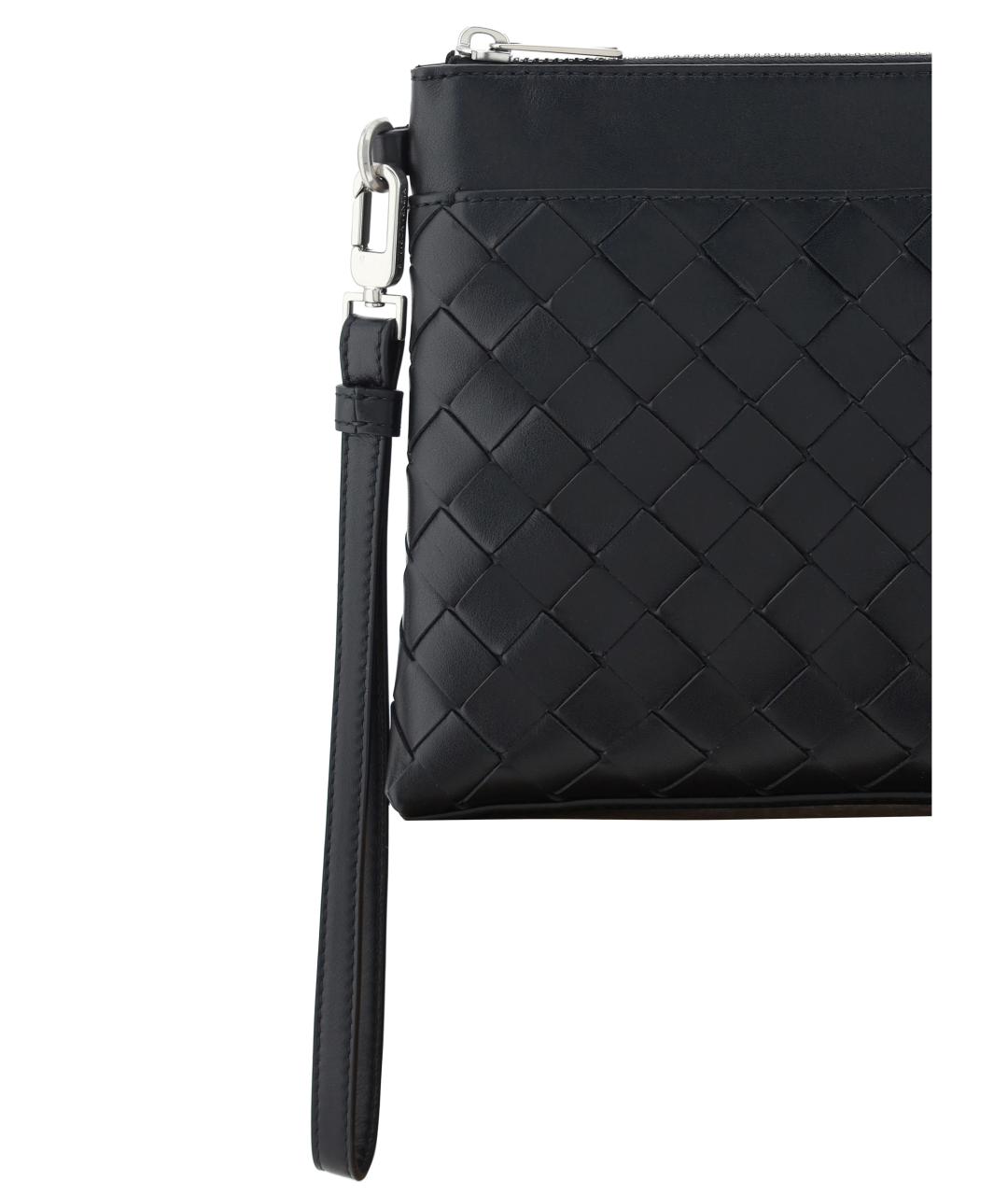 BOTTEGA VENETA Черная кожаная папка для документов, фото 4