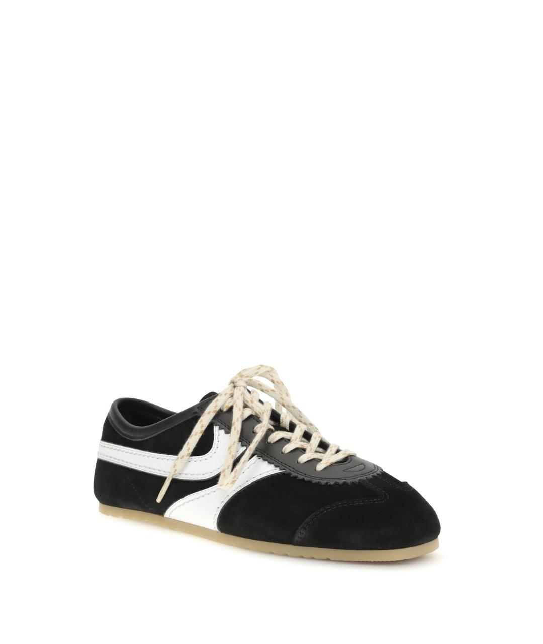 DRIES VAN NOTEN Черные замшевые кроссовки, фото 2