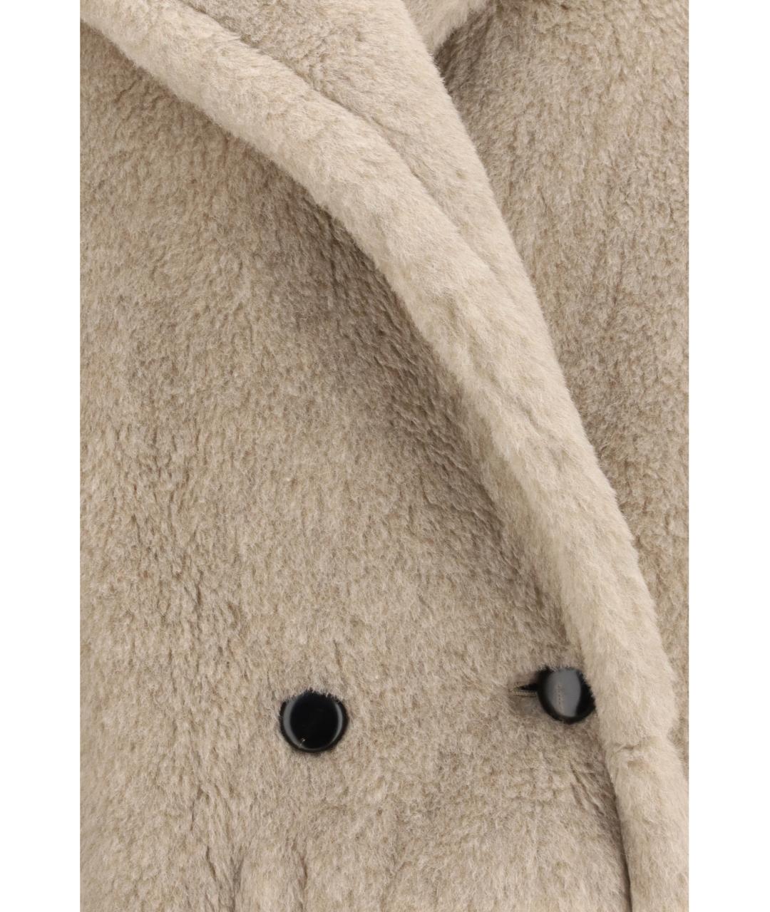 MAX MARA Бежевая шерстяная шуба, фото 3