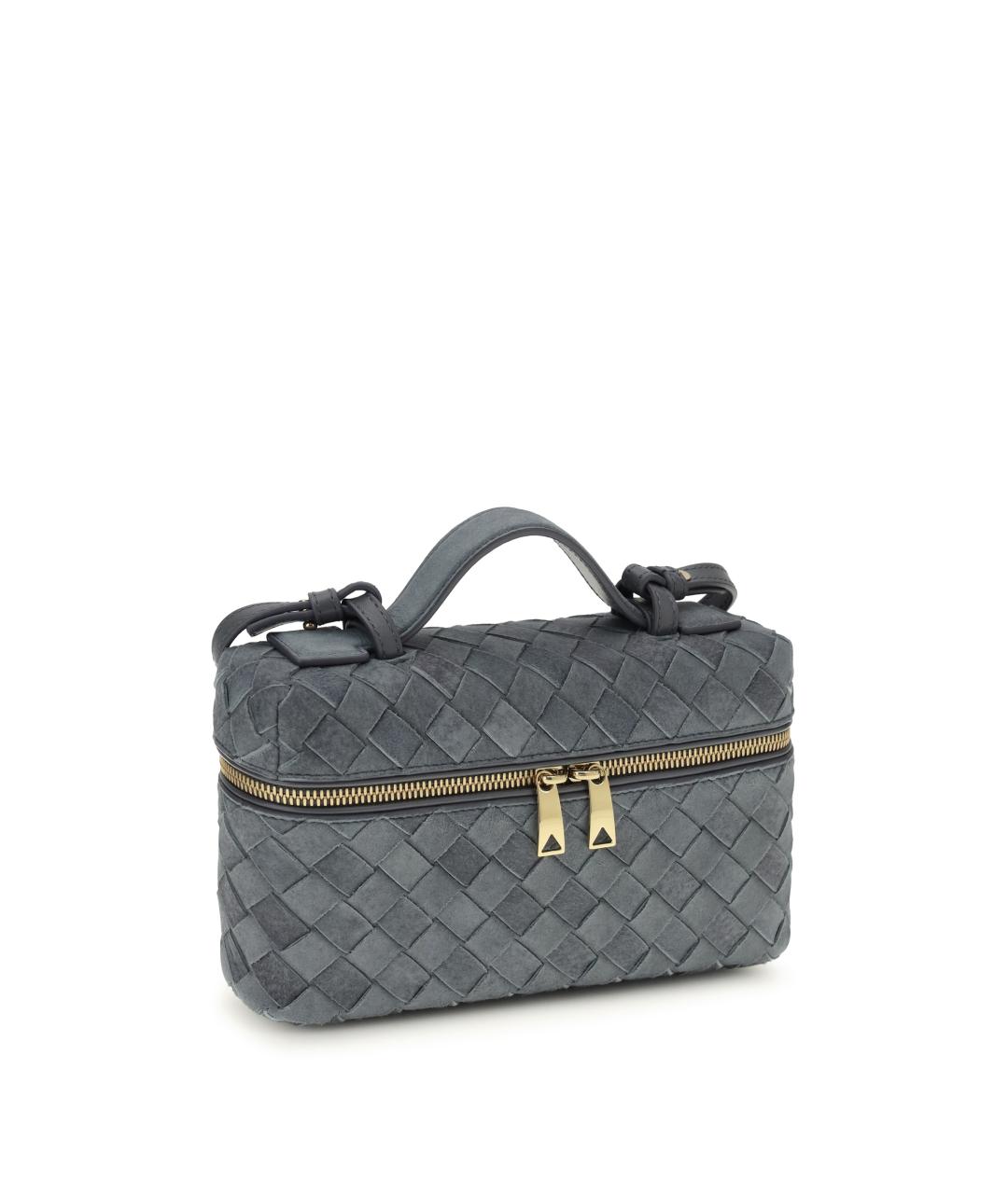 BOTTEGA VENETA Голубая замшевая сумка через плечо, фото 2