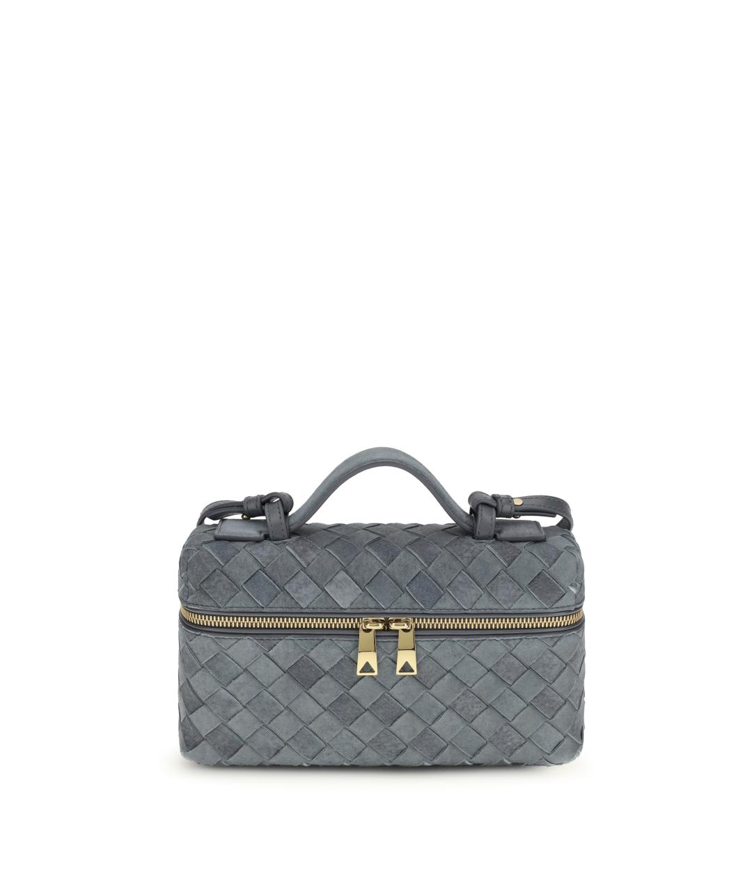 BOTTEGA VENETA Голубая замшевая сумка через плечо, фото 1