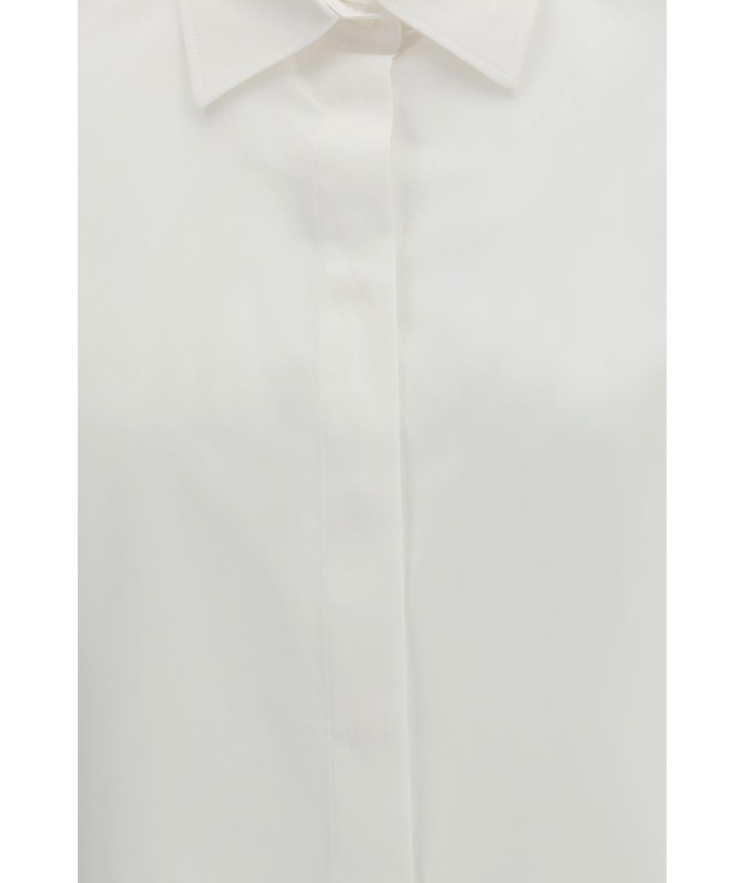 MAX MARA Белая хлопковая рубашка, фото 3
