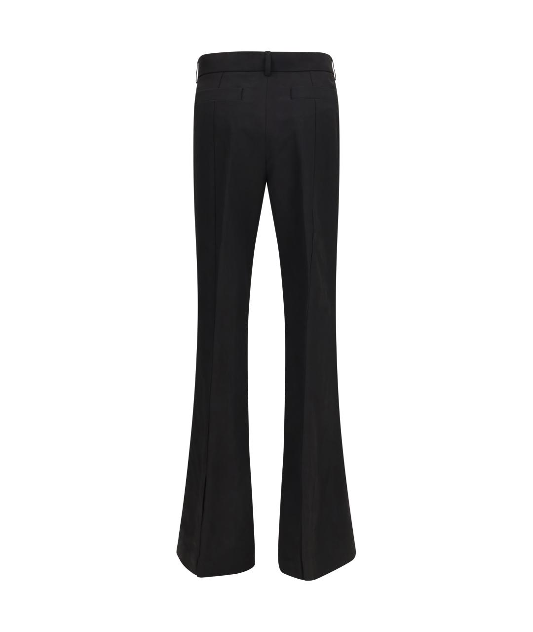 SPORTMAX Черные вискозные прямые брюки, фото 2