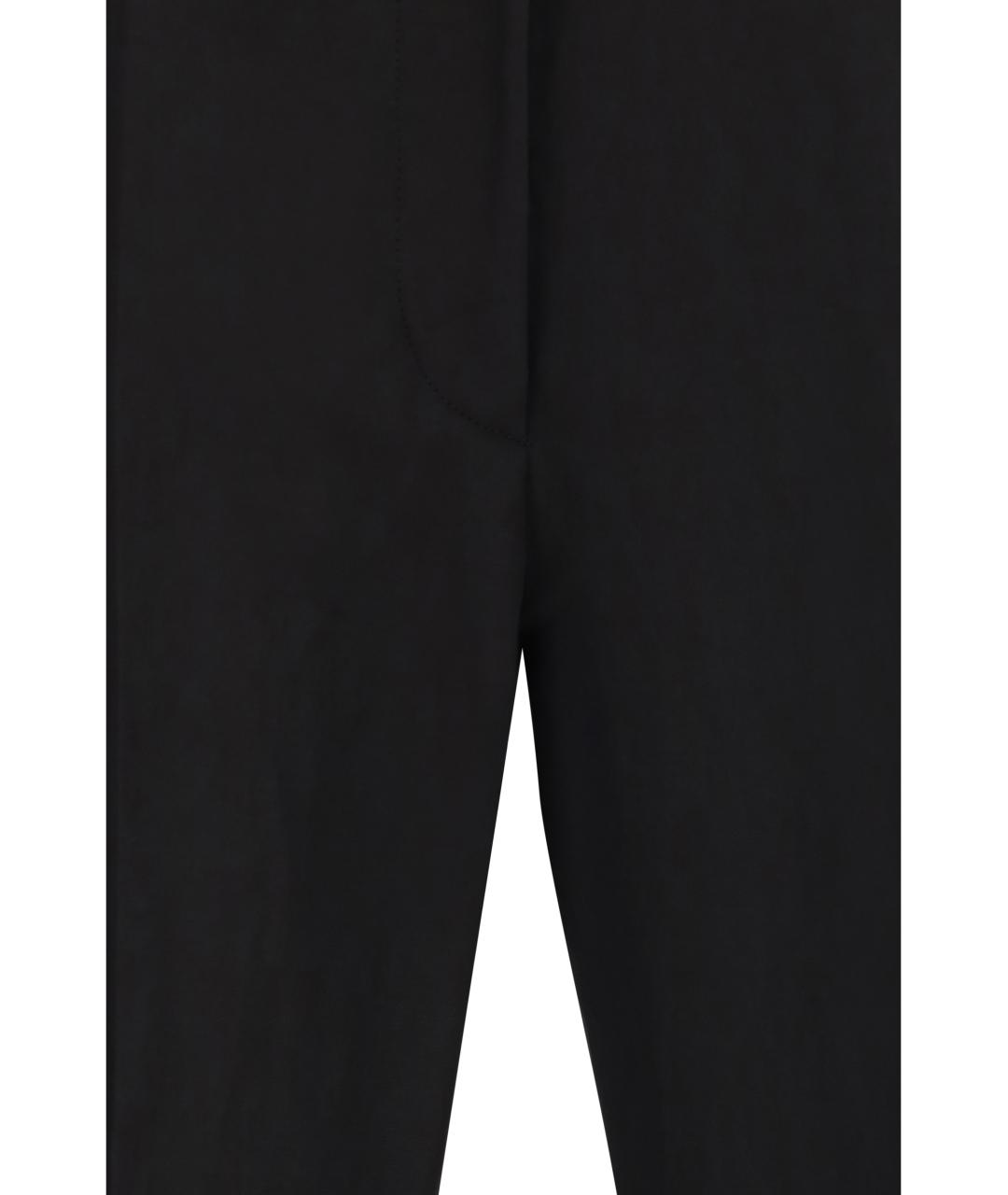 SPORTMAX Черные вискозные прямые брюки, фото 3