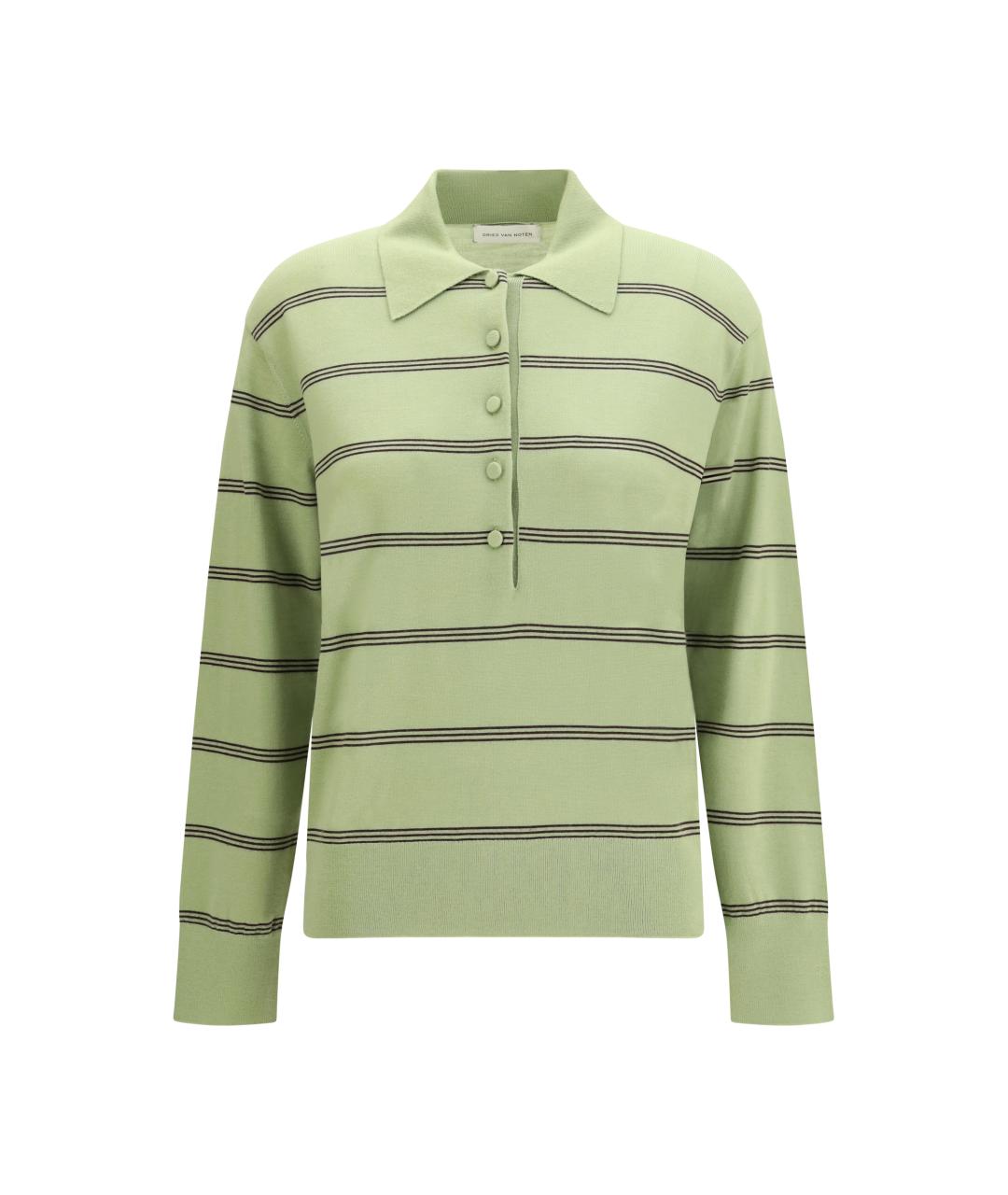 DRIES VAN NOTEN Зеленый шерстяной джемпер / свитер, фото 1